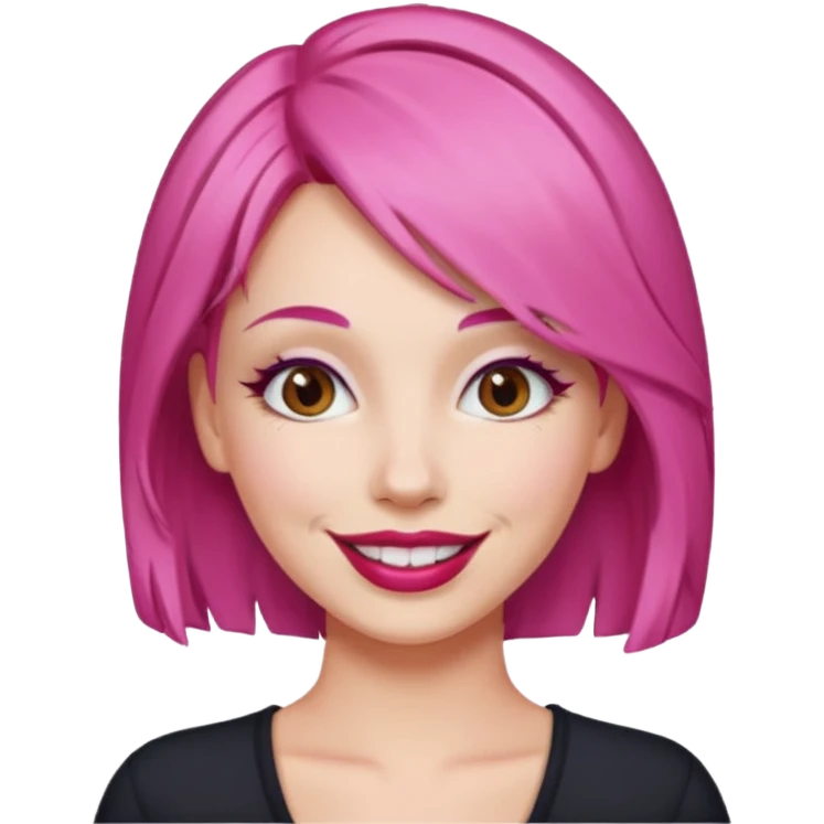 Emoji de mulher com cabelo rosa  emoji