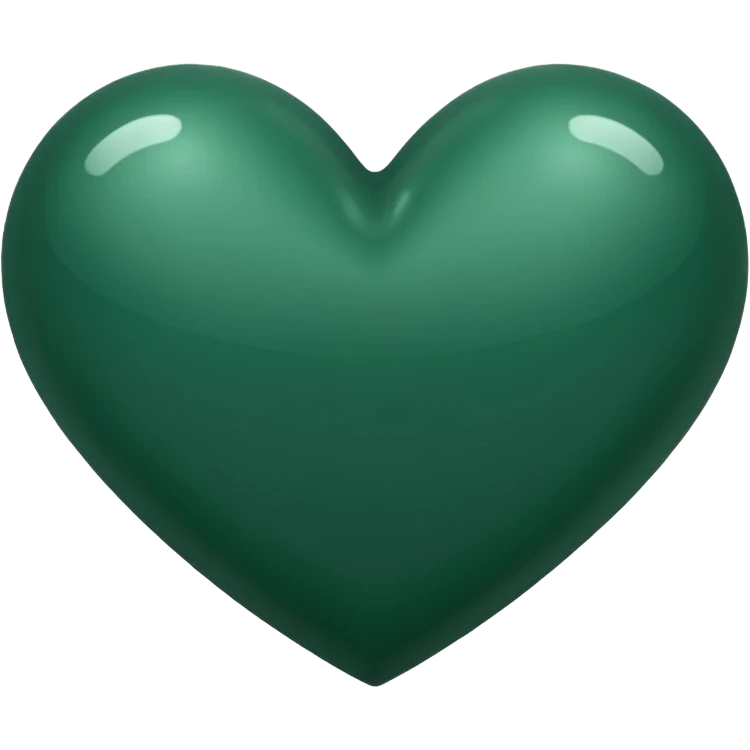 Dark green heart emoji