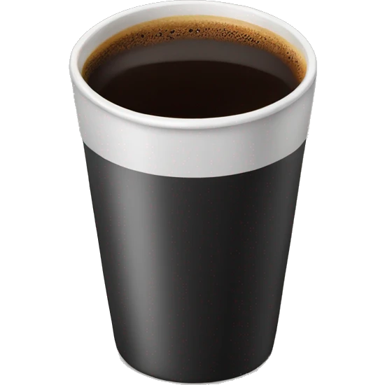 Black cup coffe emoji