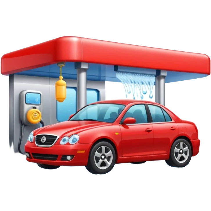 red car wash shop emoji