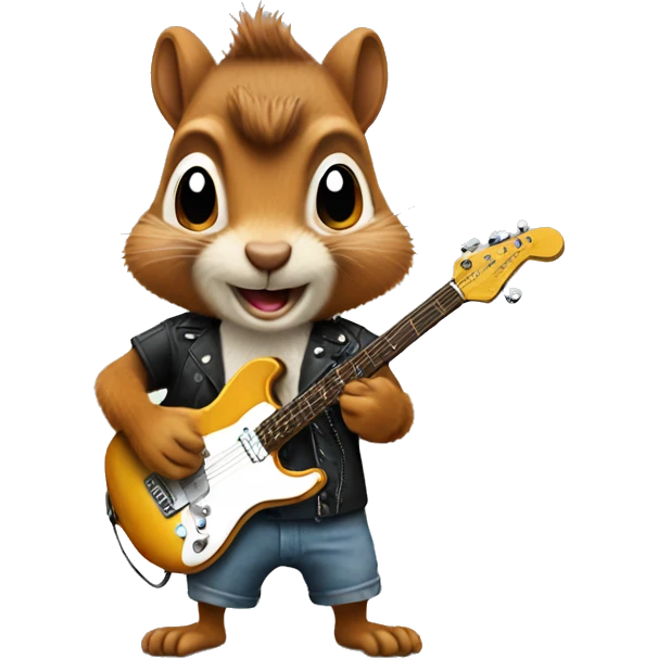 Rock and roll squirrel  emoji