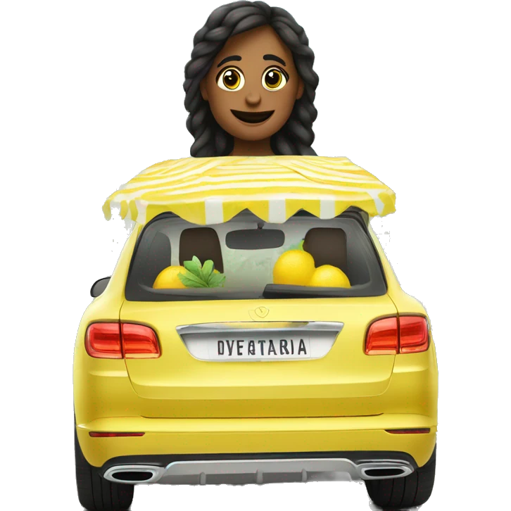 bentayga driving through lemonade stand emoji