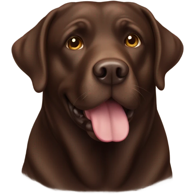 Fat chocolate Labrador  emoji