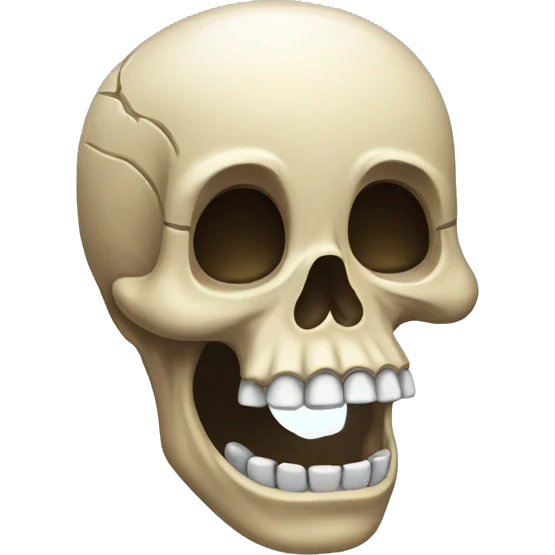 Classic skull crying emoji