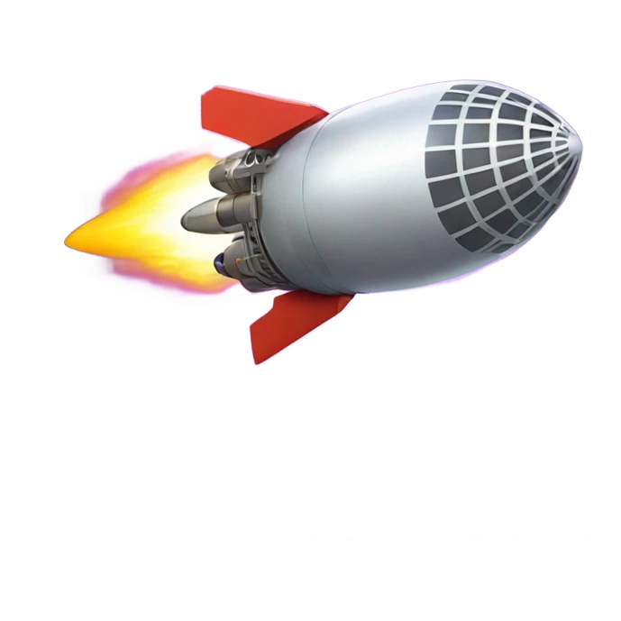 Rocket ship launching which looks like a disco ball  emoji