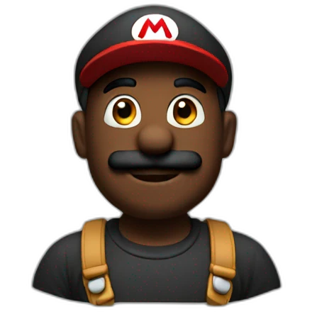 Black mario emoji