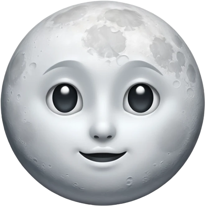 moon without face, clean emoji
