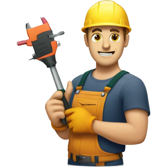 a guy with a screwdriver in his hands repairs iphone emoji
