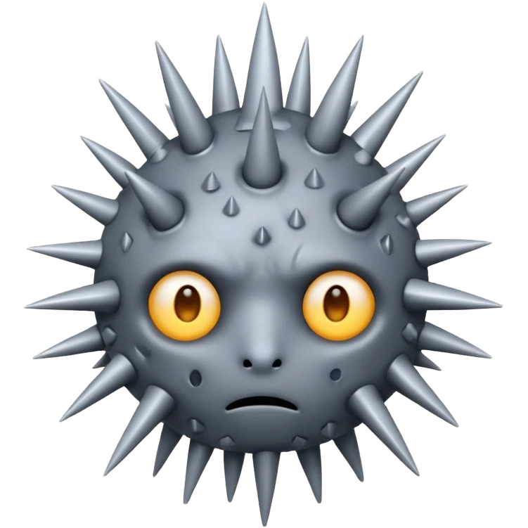 sad virus with many spike emoji