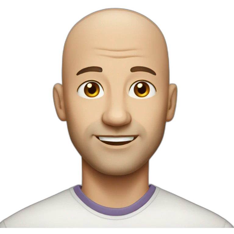 Bald man with charisma emoji