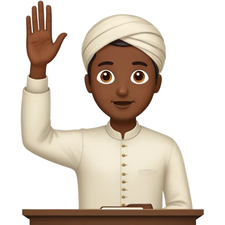 Hindi guy preaching  emoji