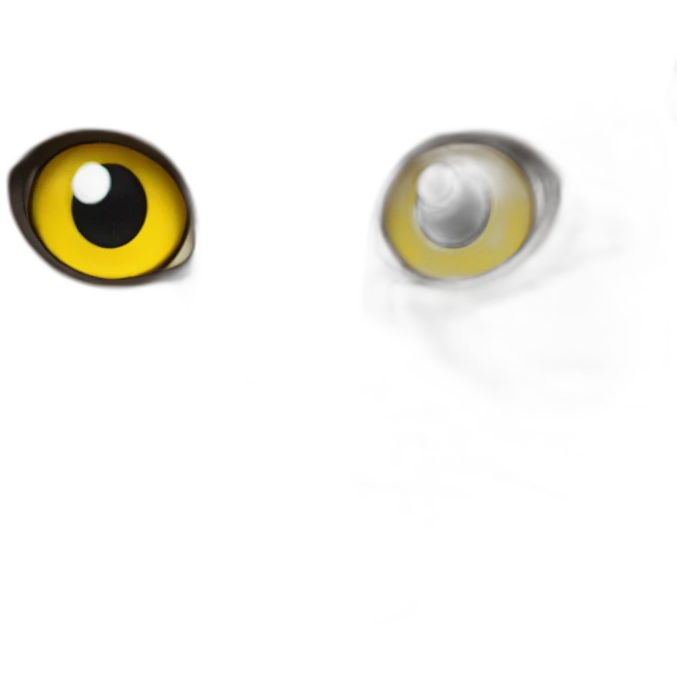 cat with yellow blue frog eyes emoji