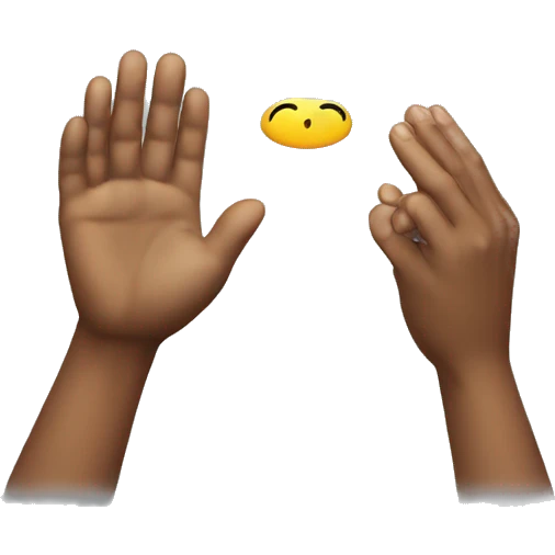 crying emoji and praying emoji pointing at something emoji