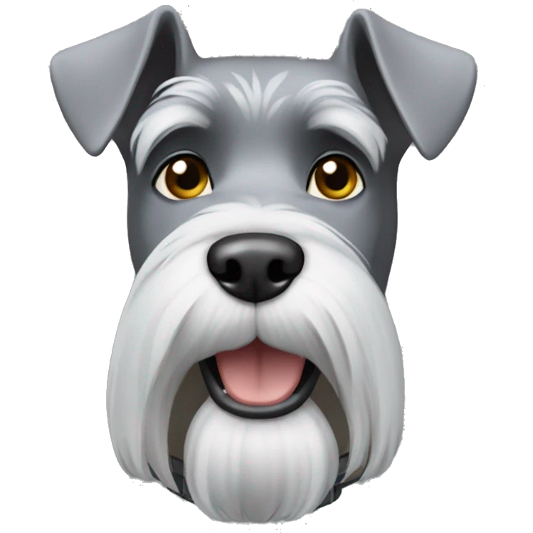 A dog that is a grey schnauzer  emoji