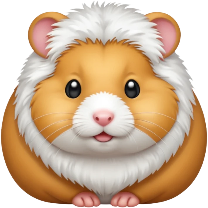 A very simple all-white hamster emoji emoji