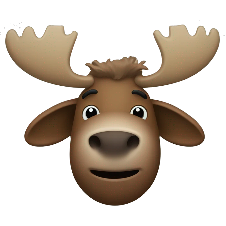 A moose drinkng coffee emoji