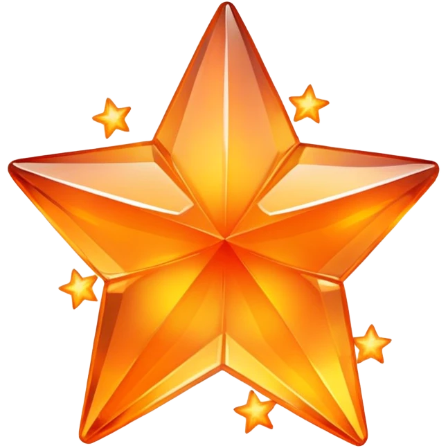 crystal stars orange emoji