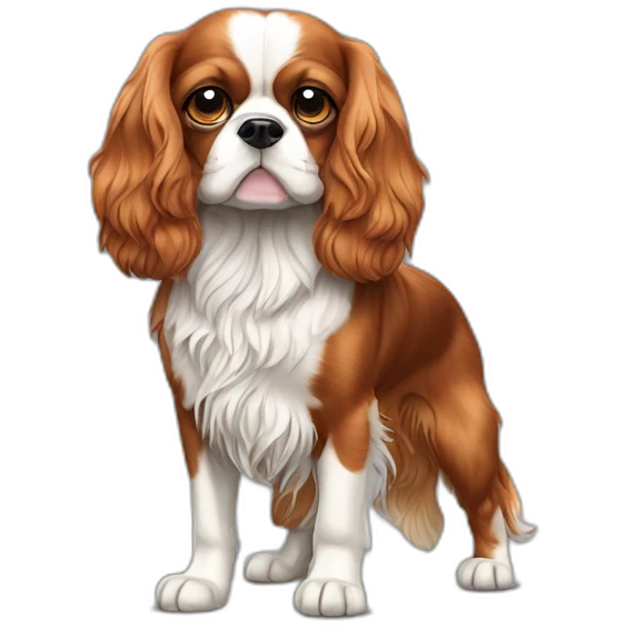 Cavalier King Charles Spaniel full body stand up emoji