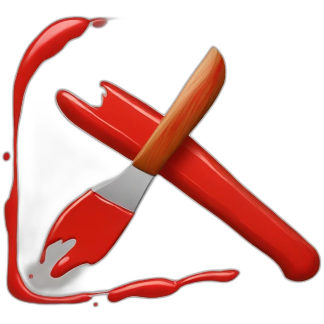 Red paint stroke checkmark emoji