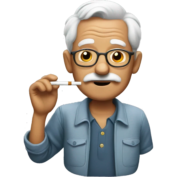 grandpa with cigarette emoji