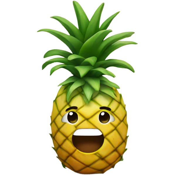 Upside down pineapple smiling emoji