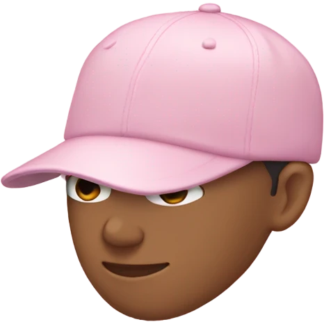 light pink baseball cap emoji