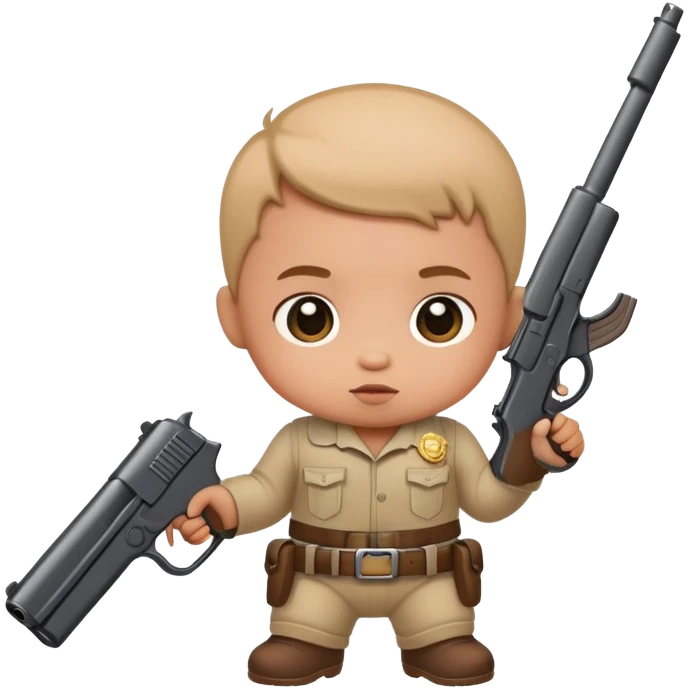 Baby with guns emoji