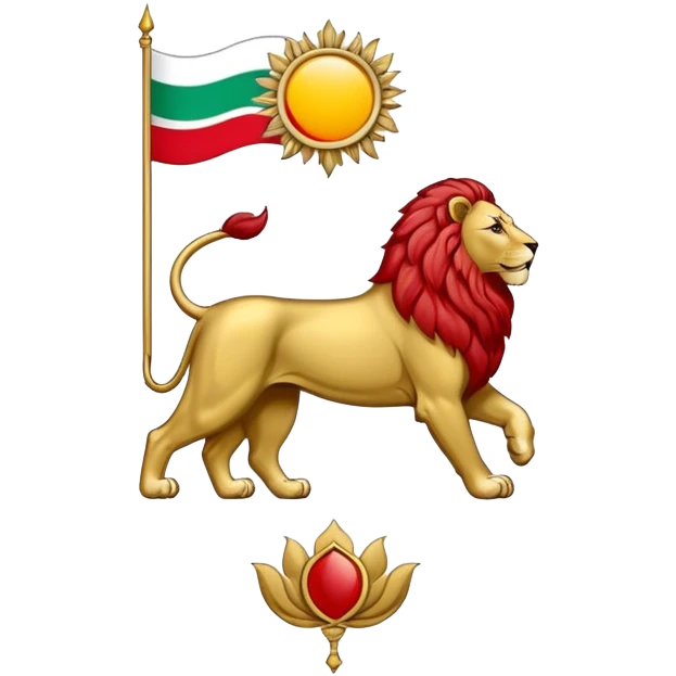 iran pahlavi flag emoji emoji