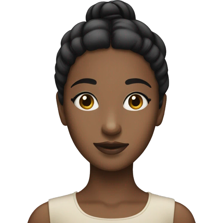Girl with two black buns  emoji