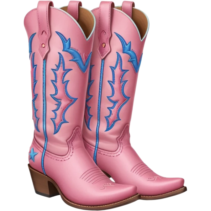 pink cowboy boots emoji