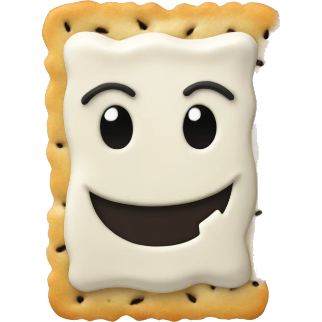 evil smile frosted poptart with a knife emoji
