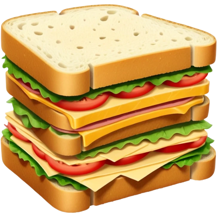 create a half sliced sandwich  emoji