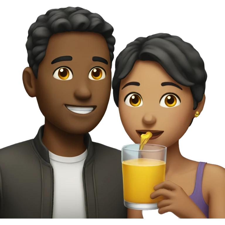 Couple drinking emoji