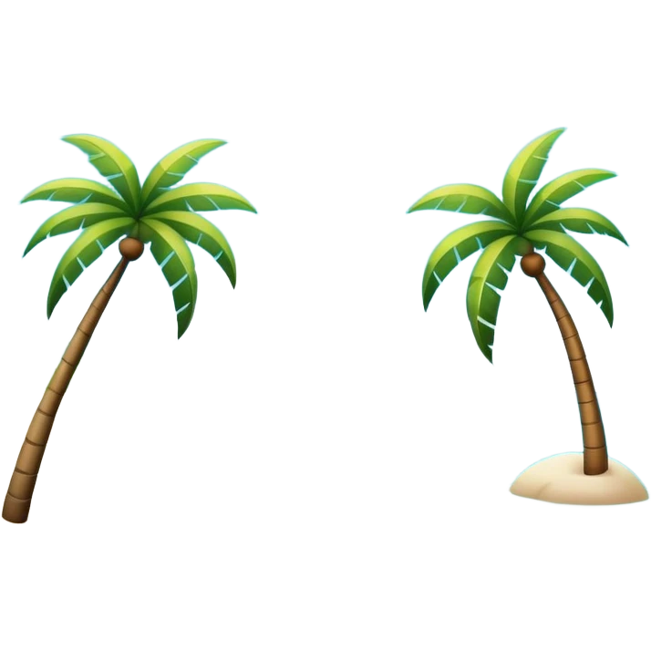 sunny beach with palm trees emoji