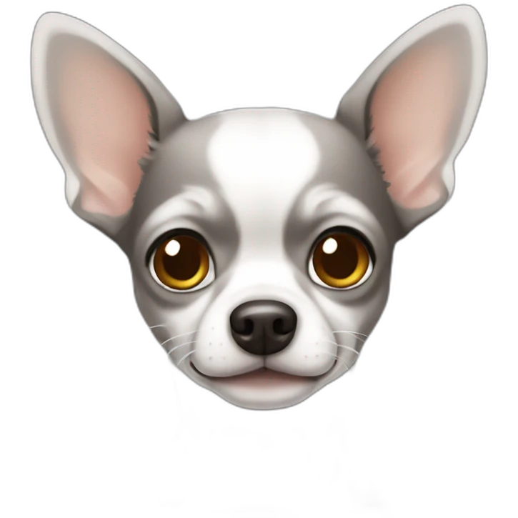 Chihuahua gris y blanco emoji