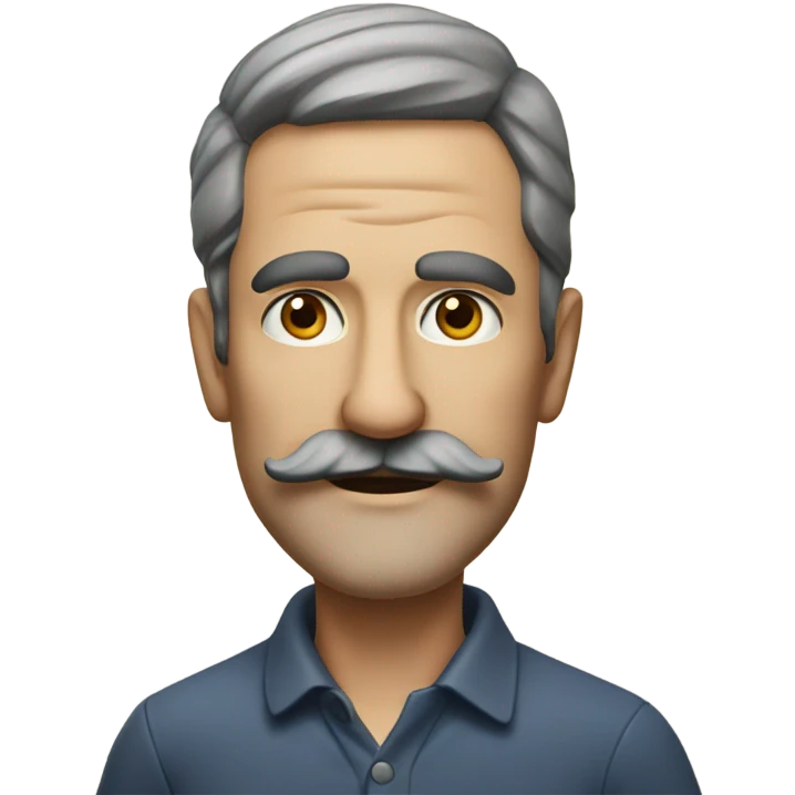 realistic portrait of man with moustache  emoji