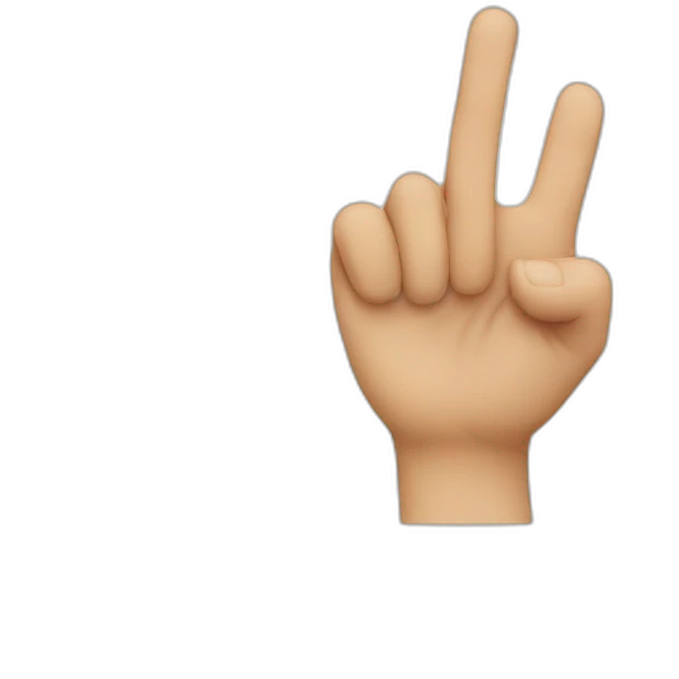1 finger emoji