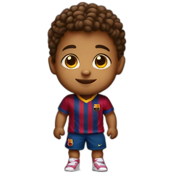 Baby with barcelona tshirt emoji