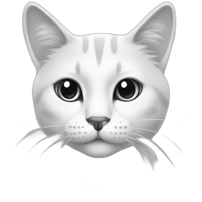 line drawing cat emoji