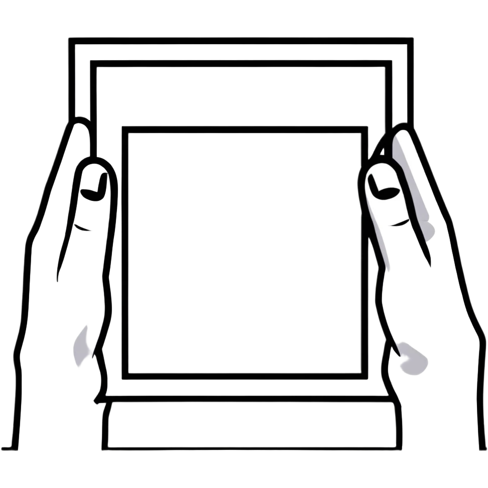 two hands making a photography frame, cropping gesture emoji