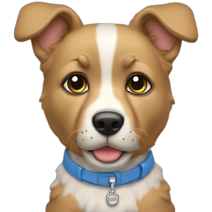 Perrito en polera azul emoji