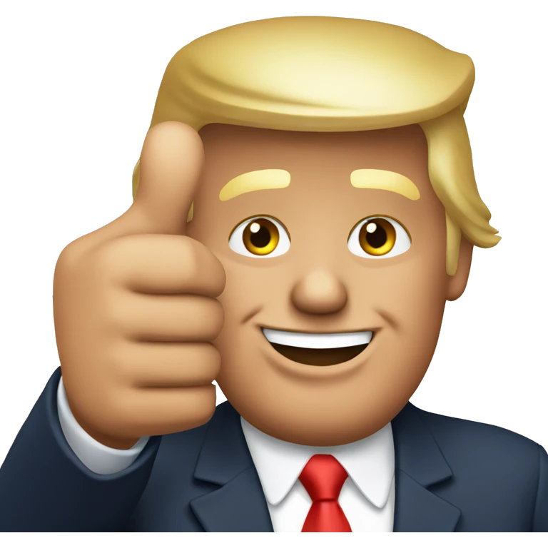 Donald Trump showing thumbs up emoji