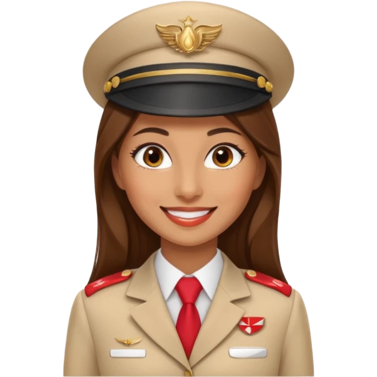 Stewardess Emirates with loung hair emoji