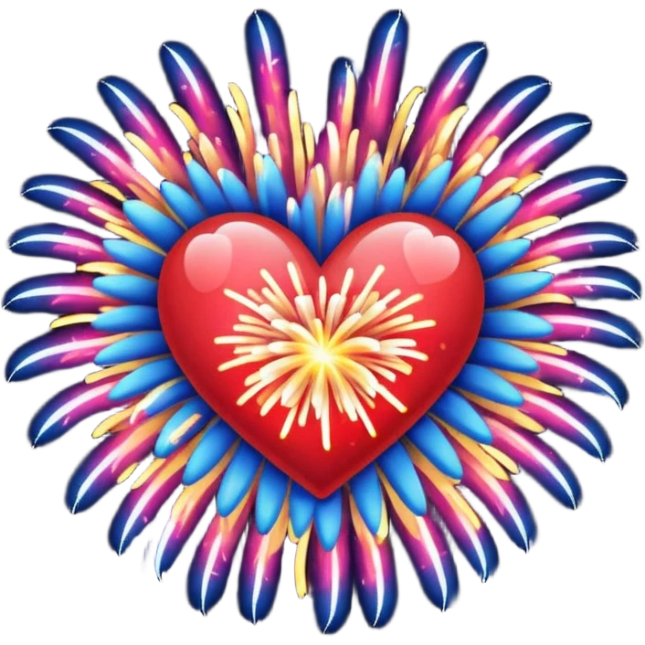 firework heart emoji