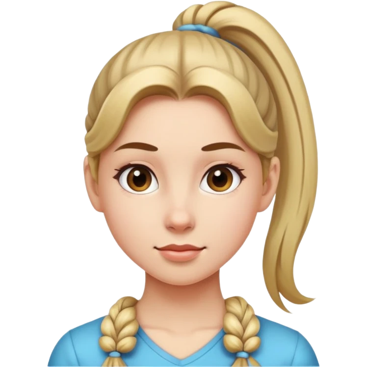 girl with ponytail emoji