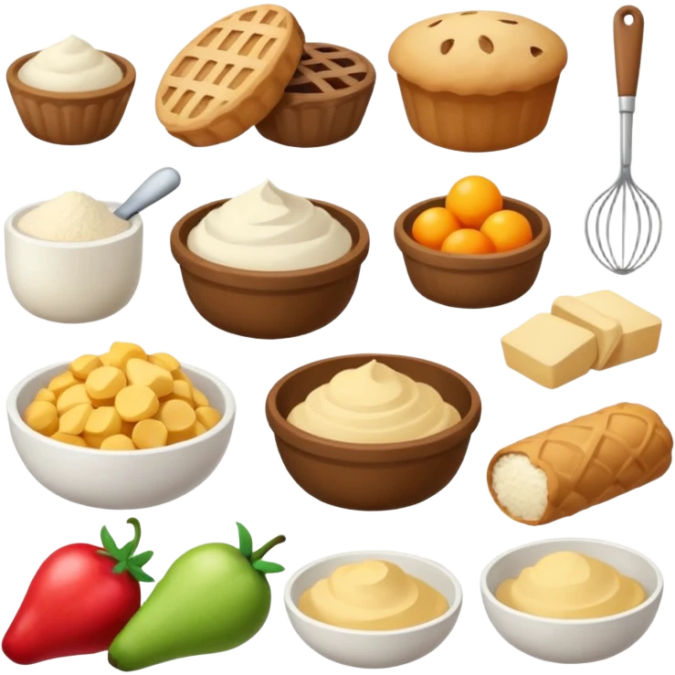 baking ingredients before preparation emoji