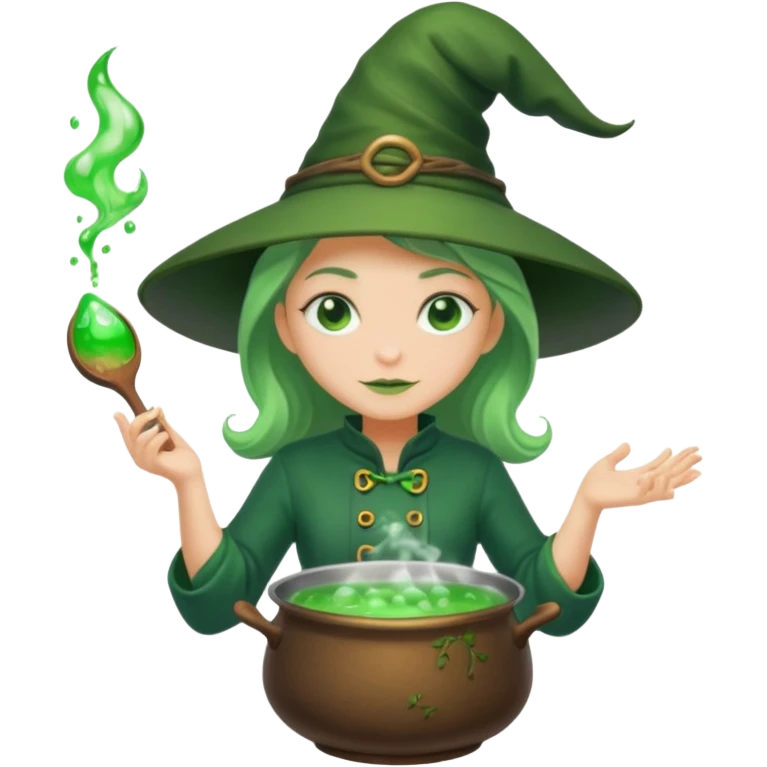 green witch cooking potion emoji
