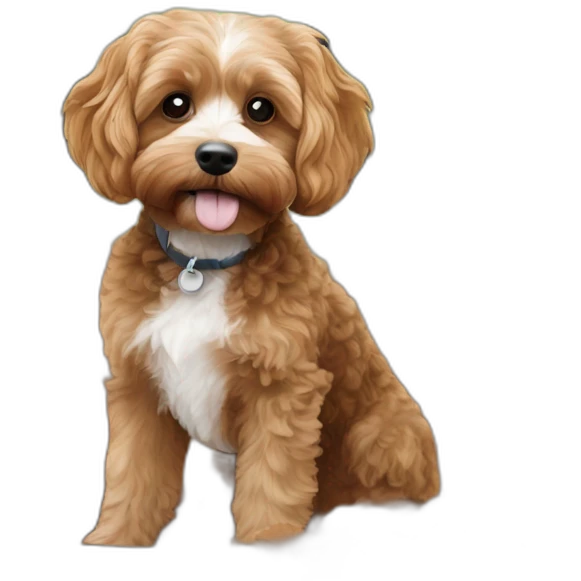 Cavapoo in the forest emoji