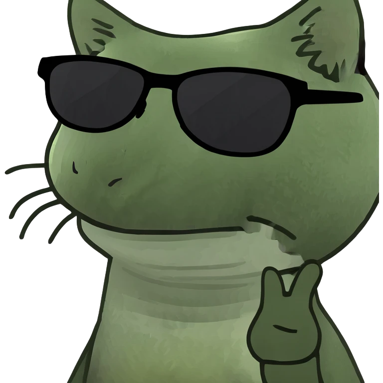 Cat with sunglasses emoji