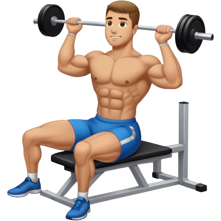 man weighted glute bridges emoji